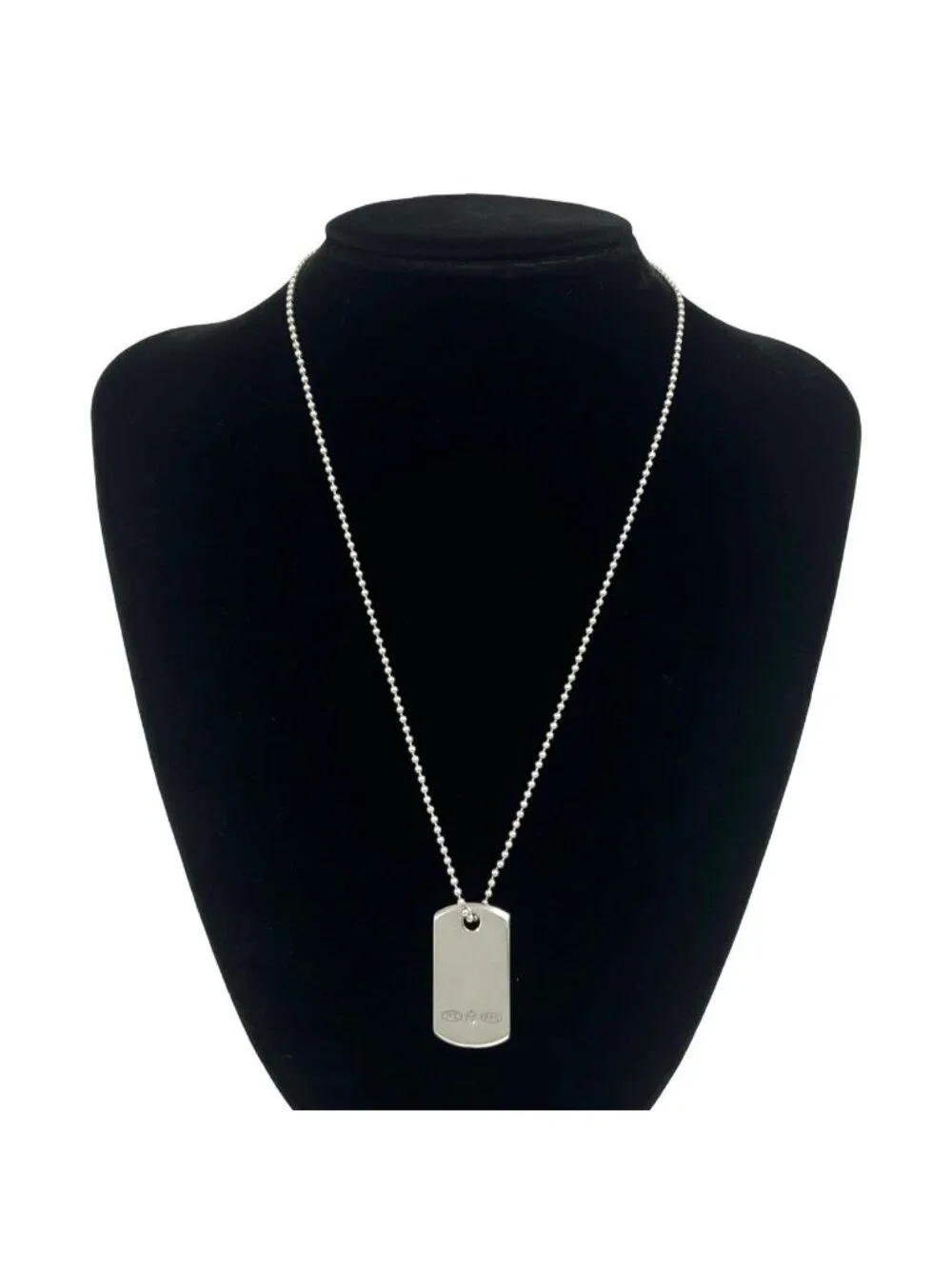 Tiffany & Co Box Makers ID Necklace 925 Sterling Silver Accessory Pendant